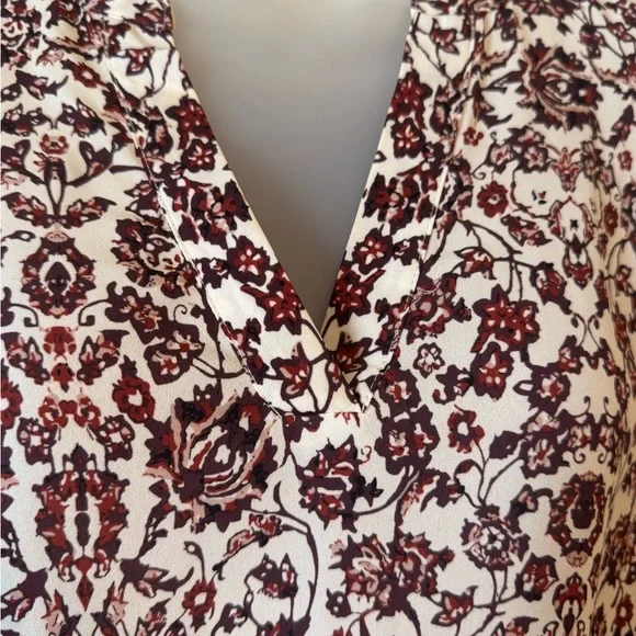 #FALL2025🍁 Adrianna Papell Pretty PRINT BLOUSE   LARGE   #2 - Picture 2 of 7